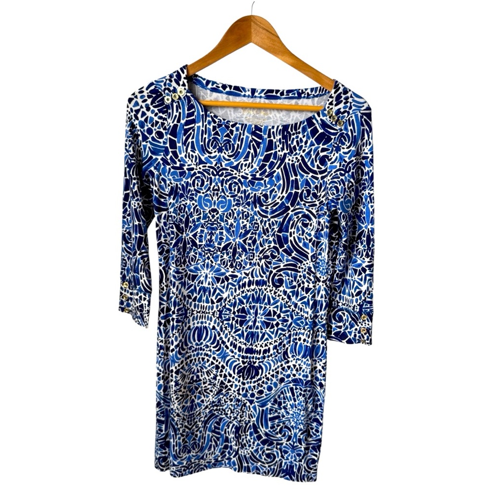 Lilly Pulitzer The Sophia Blue Long Sleeve Dress